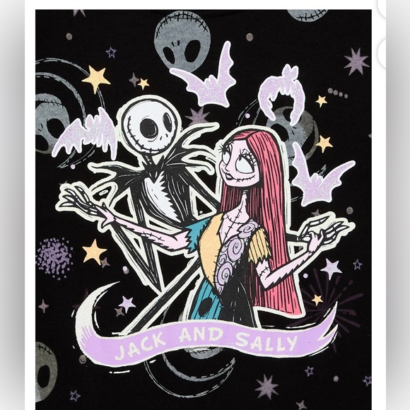 New Nightmare Before Christmas Girls Graphic Fleece Sweatshirt Large / XL - Picture 5 of 7